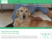 Tablet Screenshot of caninebowentechnique.com
